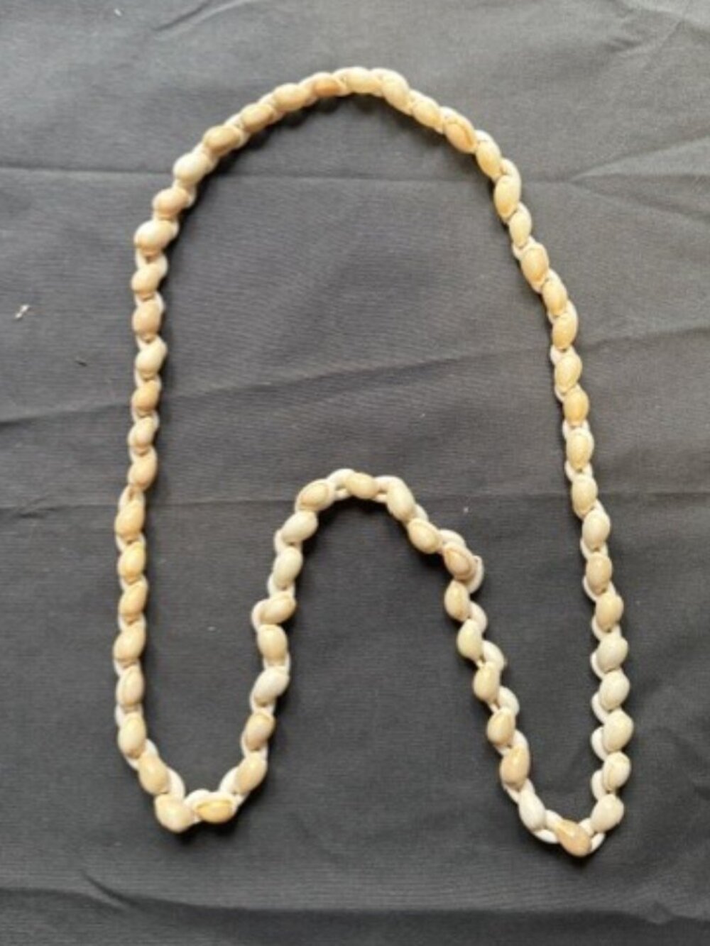 Set Of 2 Vintage Hawaiian Cowrie & Mini Conch Shell Lei Necklace both 32"